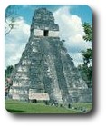 Temple in Grand Plaza, Tikal, Guatemala