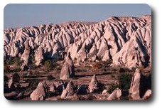 Rock formations near Goreme, Cappadocia, Turkey
