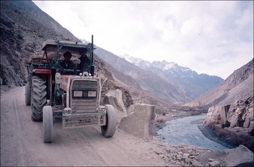 Tractor ride down the Gilgit Valley, Pakistan