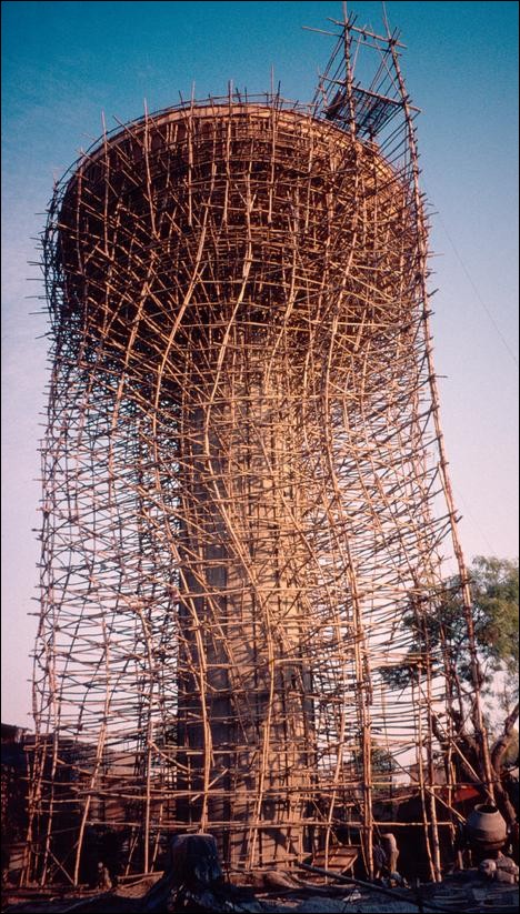 Bamboo scaffolding at the Golden Temple, Amritsar, India