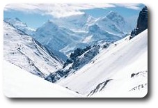 Snowscape near the pass on the Annapurna Circuit, Nepal