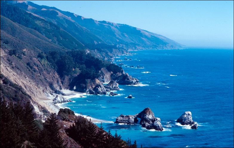 Pacific coast along Route 1, California, USA