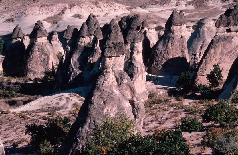 Rock formations near Zelve, Cappadocia, Turkey