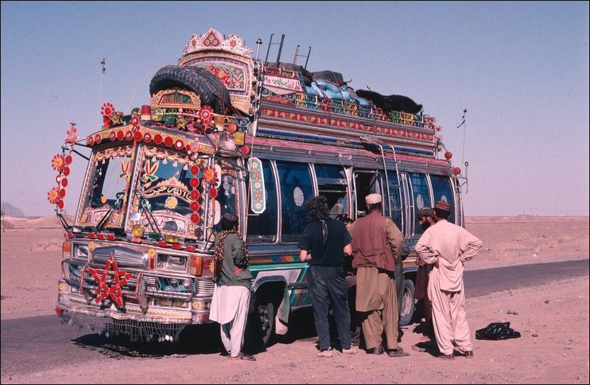Thirsty bus, Baluchistan Desert, Pakistan