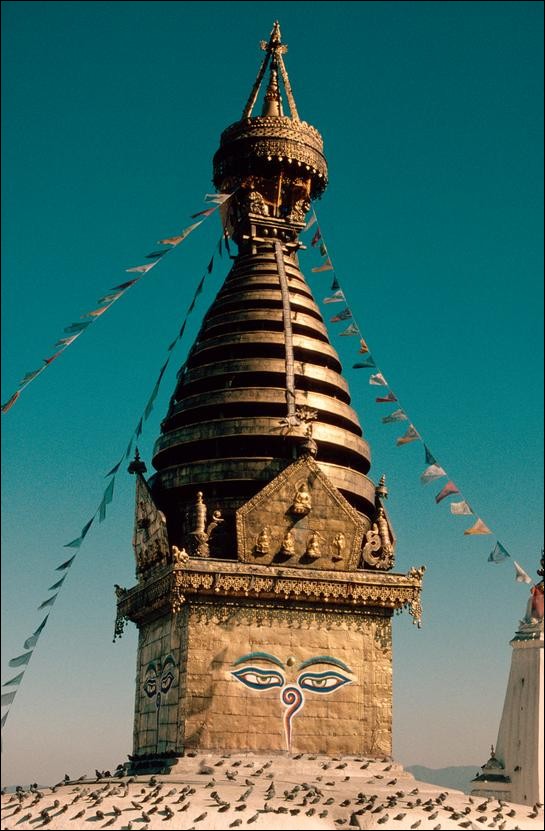Stupa at Swayambhunath outside Kathmandu, Nepal