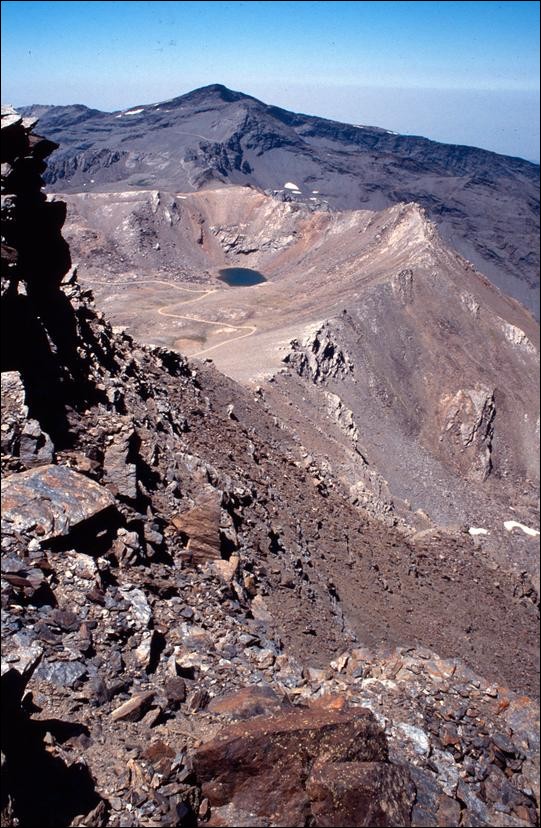 Sierra Nevada ridge from summit of Mulhacen, Spain 