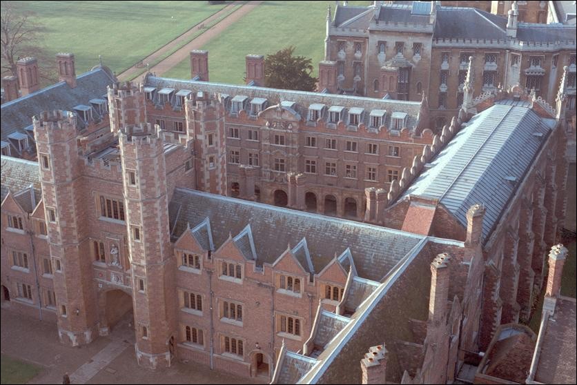 Roofs of Third Court, St. John’s College, Cambridge, England